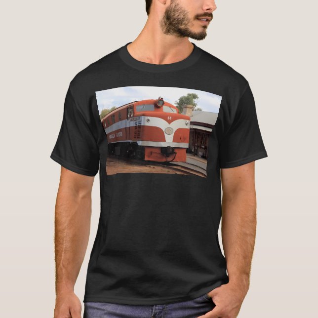 Camiseta Old Ghan Locomotive Alice Springs Australia (Frente)