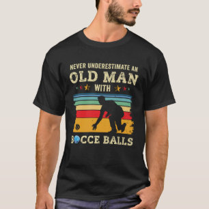 Camiseta Old Man Bocce Ball Team Boccia Bocci Avô Pai H