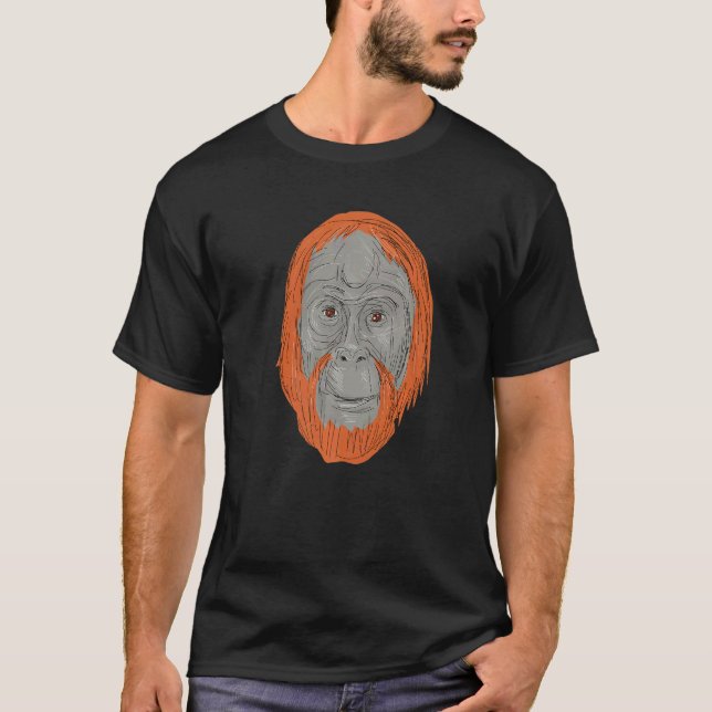 Camiseta Old Orangutan Ape Monkey Orangutan (Frente)
