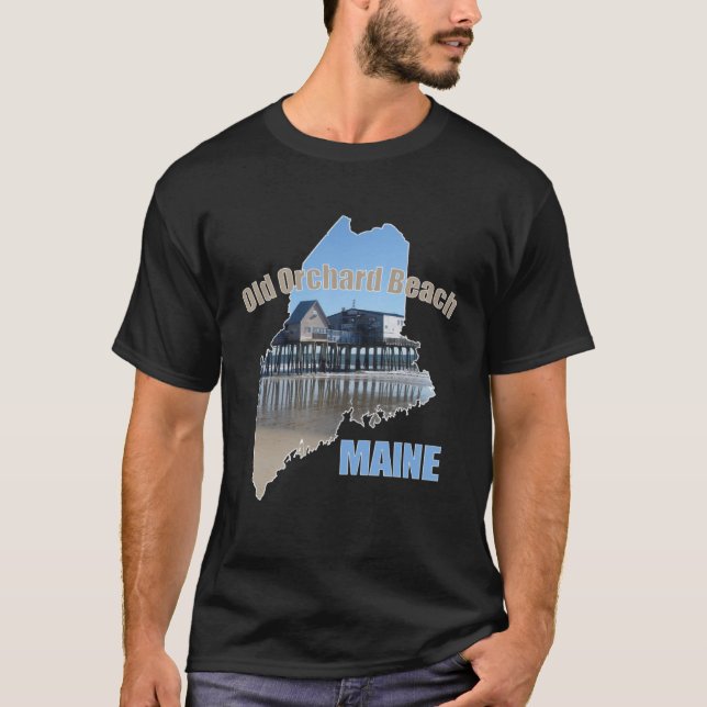 Camiseta Old Orchard Beach Maine Souvenir OOOB Pier Shoreli (Frente)