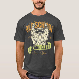 Camiseta Old School Beard Club 1963 New York Barber Vintage