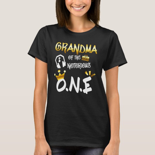 Camiseta Old School  Hip Hop Grandma Of The Notorious One (Frente)