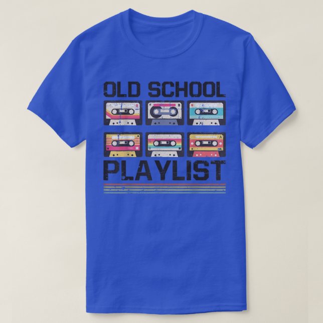 Camiseta Old School Playlist Cassette Tape Music Retro 80s2 (Frente do Design)