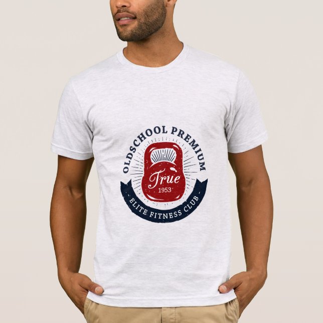 Camiseta Old School Premium True 1953 Clube de Elite Fitnes (Frente)