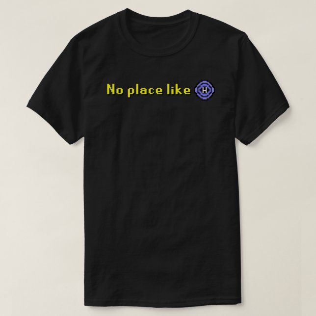 Camiseta Old School Runescape No Place Like Home Classic Ga (Frente do Design)