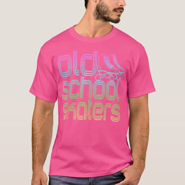 Camiseta Old School Skaters Roller Skating Skate Skater (Frente)