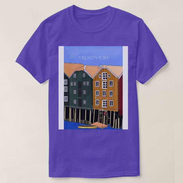 Camiseta Old Storehouses Trondheim Norway 1 (Frente do Design)