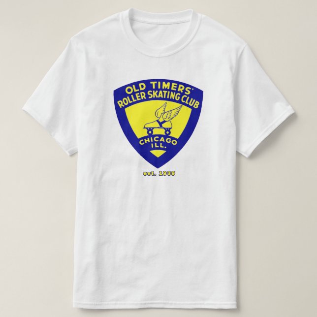 Camiseta Old Timers Roller Skating Club de Chicago (Frente do Design)
