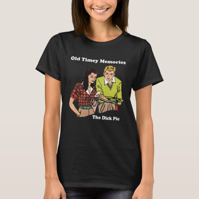 Camiseta Old Timey Memories Weiner pics funny adult humor (Frente)
