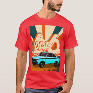 Camiseta Old Vintage blue 1972 Daf 66 marathon racing Car v