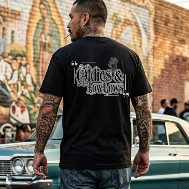 Camiseta Oldies e Low Lows de costas (Oldies and Low Lows back-hit T-shirt)