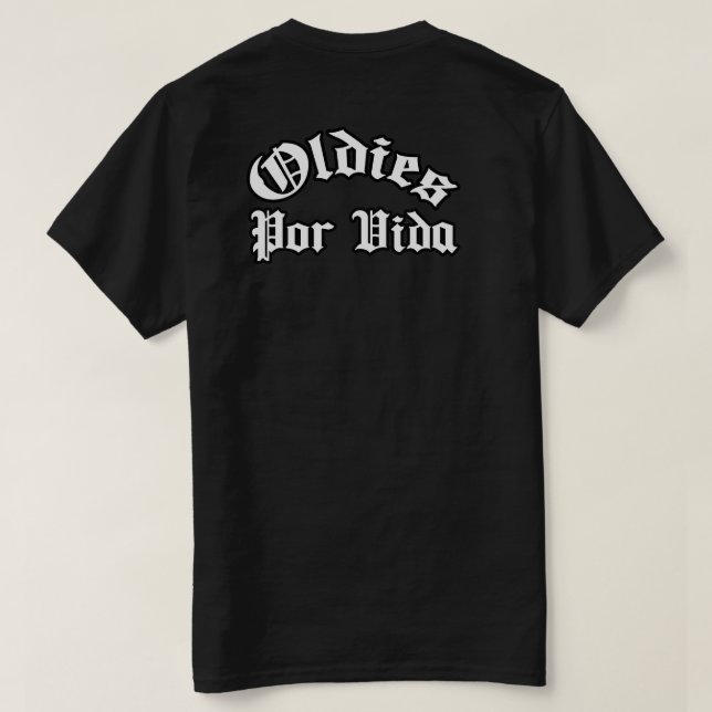 Camiseta Oldies por vida (Verso do Design)