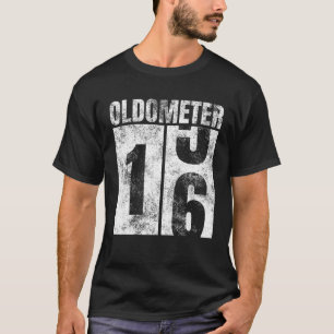 Camiseta Oldometer 15-16 anos Mulher de Velhice Gráfico 16