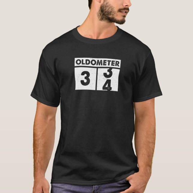 Camiseta Oldometer 33 34 34º Aniversário Para A Coll Automó (Frente)