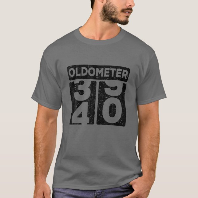 Camiseta Oldometer 39-40 | 40Th Birthday Funny Gift (Frente)