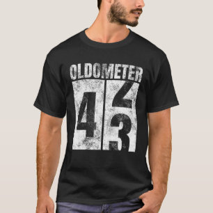 Camiseta Oldometer 42-43 anos Mulher de Velhice Gráfico 43R