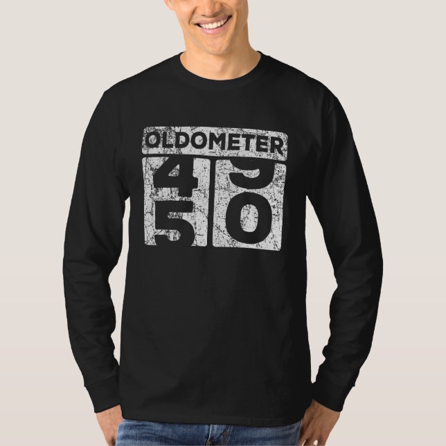 Camiseta Oldometer 49-50 Car Odometer Funny 50º aniversário (Frente)