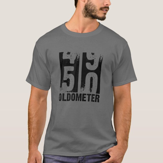 Camiseta Oldometer 49 50 Engraçado 50 Anos 50 Nascimento (Frente)