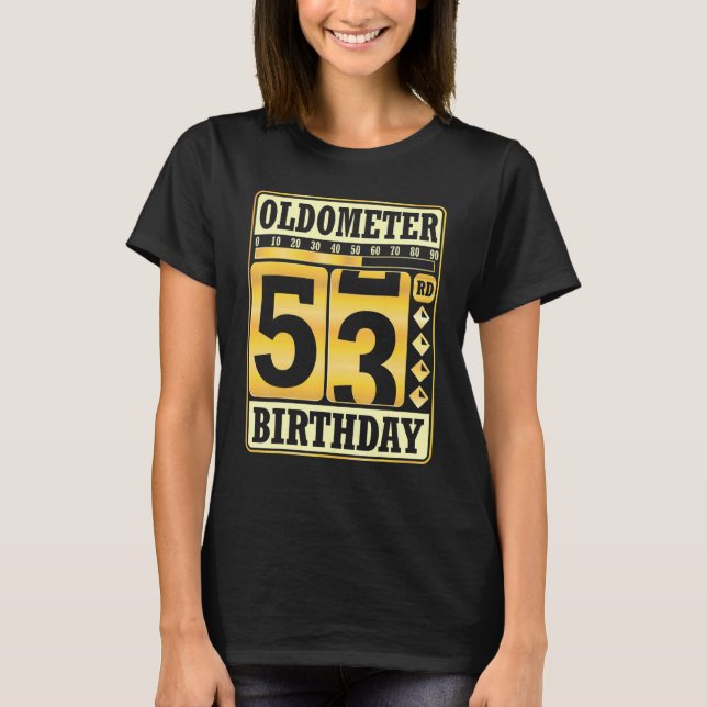 Camiseta Oldometer 53º Aniversário Feliz A Mim 53 Anos B (Frente)