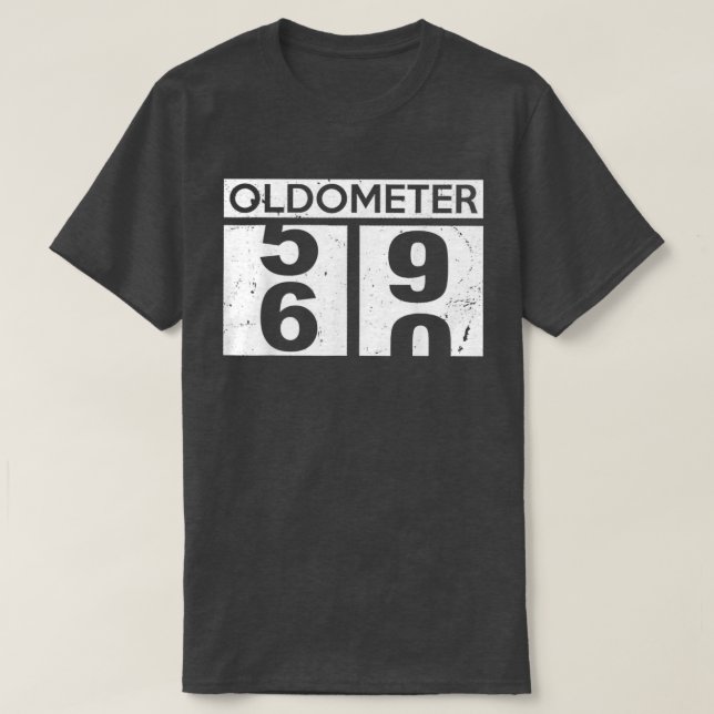 Camiseta Oldometer 59 60 60th Birthday Funny Men Dad Father (Frente do Design)
