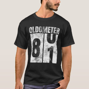 Camiseta Oldometer 80-81 anos Mulher de idade Gráfico 81S