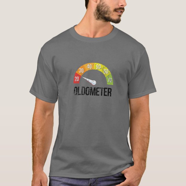 Camiseta Oldometer Engraçado para o Gráfico de Presente de  (Frente)