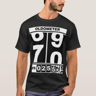 Camiseta Oldômetro Aniversário de 70 anos Piada Milestone O