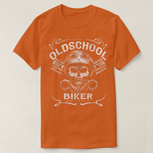 Camiseta OldSchool Cooles Biker Motiv 1252 (Frente do Design)