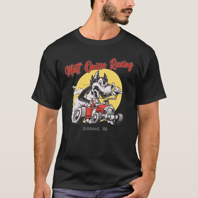 Camiseta Oldschool Vintage Car Racing Rockabilly Dirt Track (Frente)