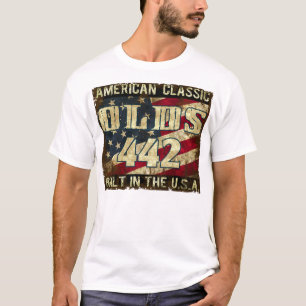 Camiseta Oldsmobile 442 - Carro clássico construído nos EUA