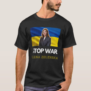 Camiseta Olena Zelenska Zelenskyy Zelensky Ucrânia Flag Pr
