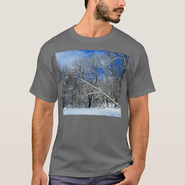 Camiseta Óleo de Árvores de Nevasca (Frente)