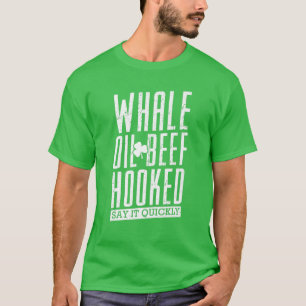 Camiseta Óleo de baleia Rua de carne assada.