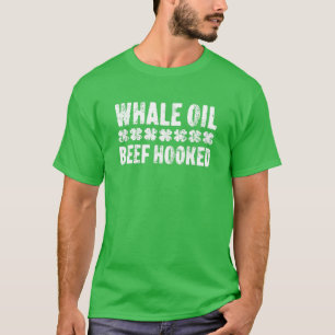 Camiseta Óleo de baleia Rua viciada de carne. Dia de Patric