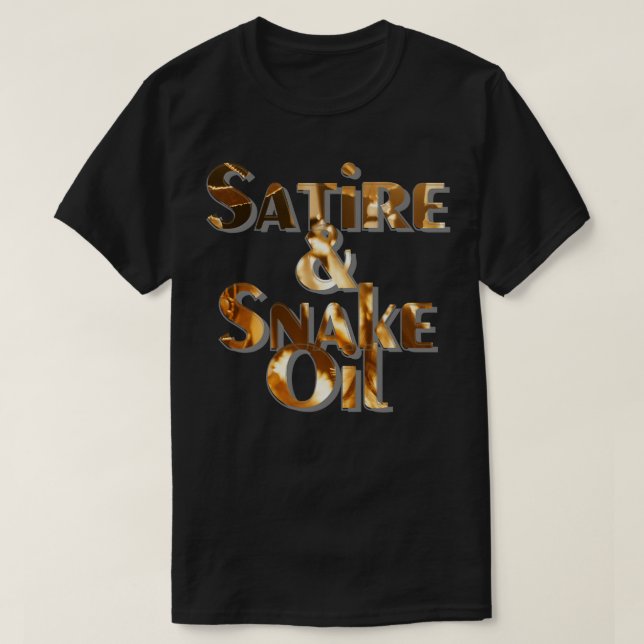Camiseta Óleo de Cobra de sátira (Frente do Design)