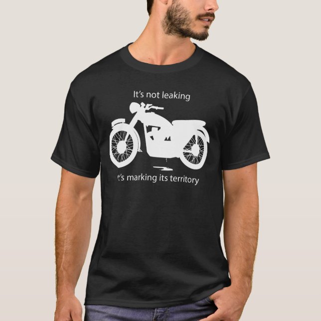 Camiseta Óleo de escape da motocicleta britânica clássica (Frente)