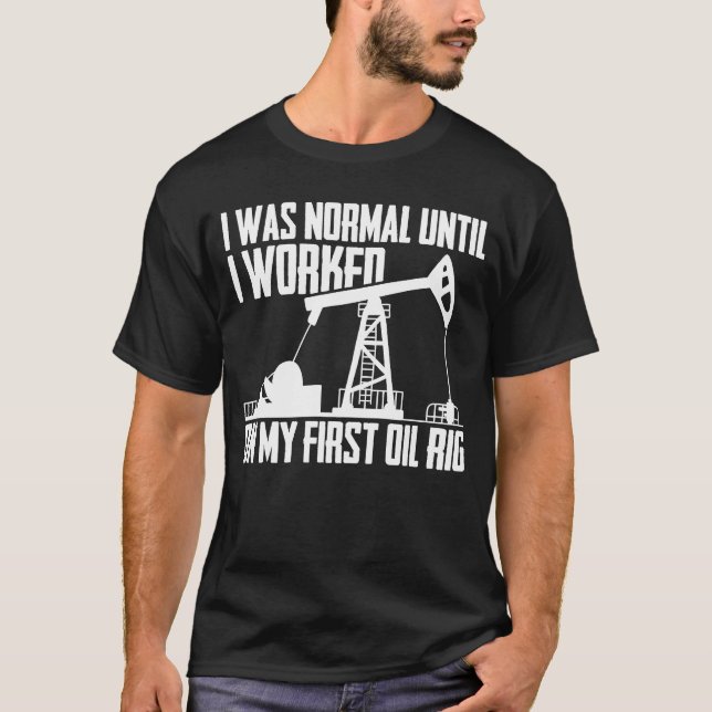 Camiseta Óleo de Fracking de Fracking de Furador de Petróle (Frente)
