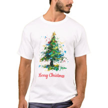 Óleo de Natal Árvore de Natal Estilo Pintura