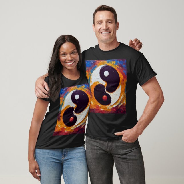 Camiseta Óleo de Yin e Yang (Unissex)