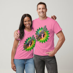 Camiseta Óleo do bp da tintura do laço do derramar de ól