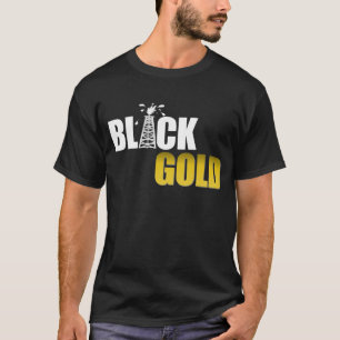 Camiseta Óleo Dourado preto