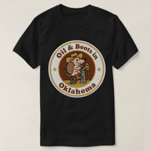 Camiseta Óleo e Botas_ Arte Antiga de Oklahoma