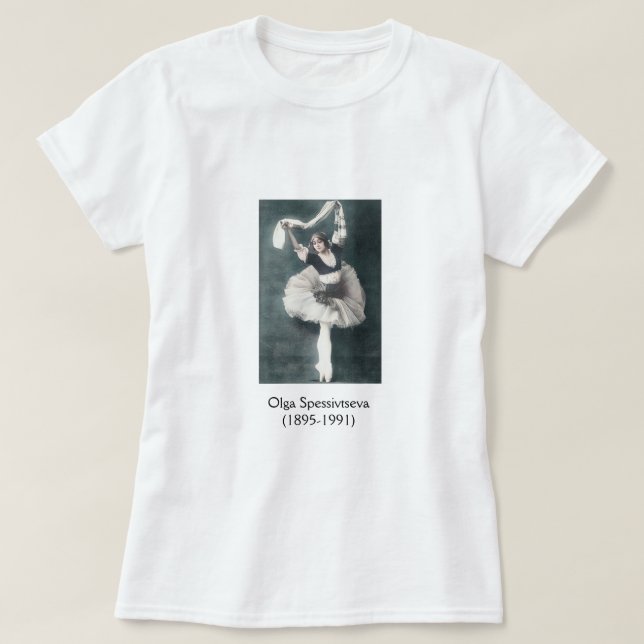 Camiseta Olga Spessivtseva Russian Ballerina Tee Shirt (Frente do Design)