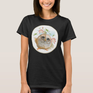 Camiseta OLHA B4 U LEAP aquarela coruja