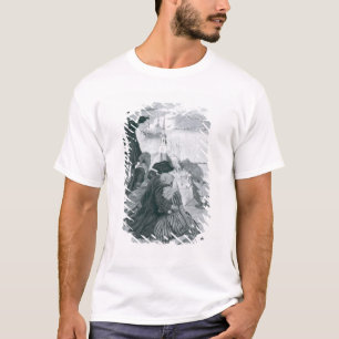 Camiseta Olhando a luta na ilustração do monte de depósi