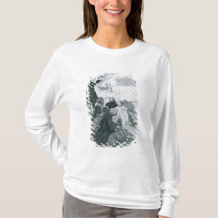 Camiseta Olhando a luta na ilustração do monte de depósi
