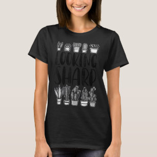 Camiseta Olhando Para O Cactus Sharp Para Homens Mulheres F