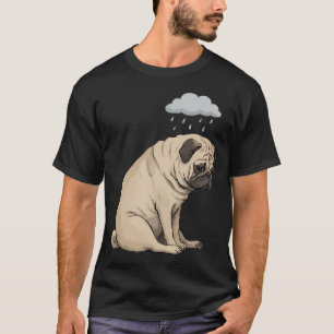 Camiseta Olhando Para o Vazio Arte Triste Pug