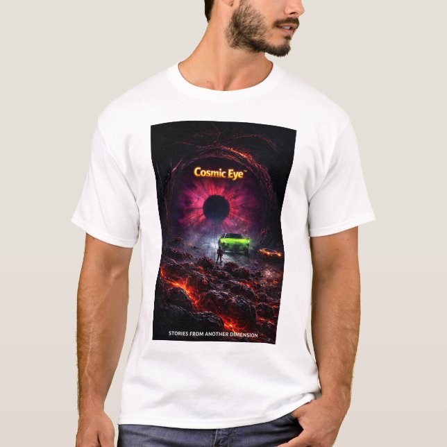 Camiseta Olhar Cósmico™ — “Histórias de Outra Dimensão” (Frente)