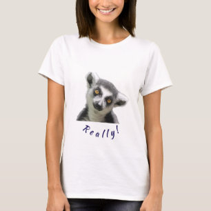 Camiseta "Olhar Curioso de Lêmure"